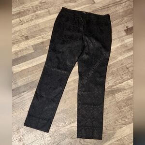 Dana Buchman Black Jacquard Pants Women's Size 8 Long
